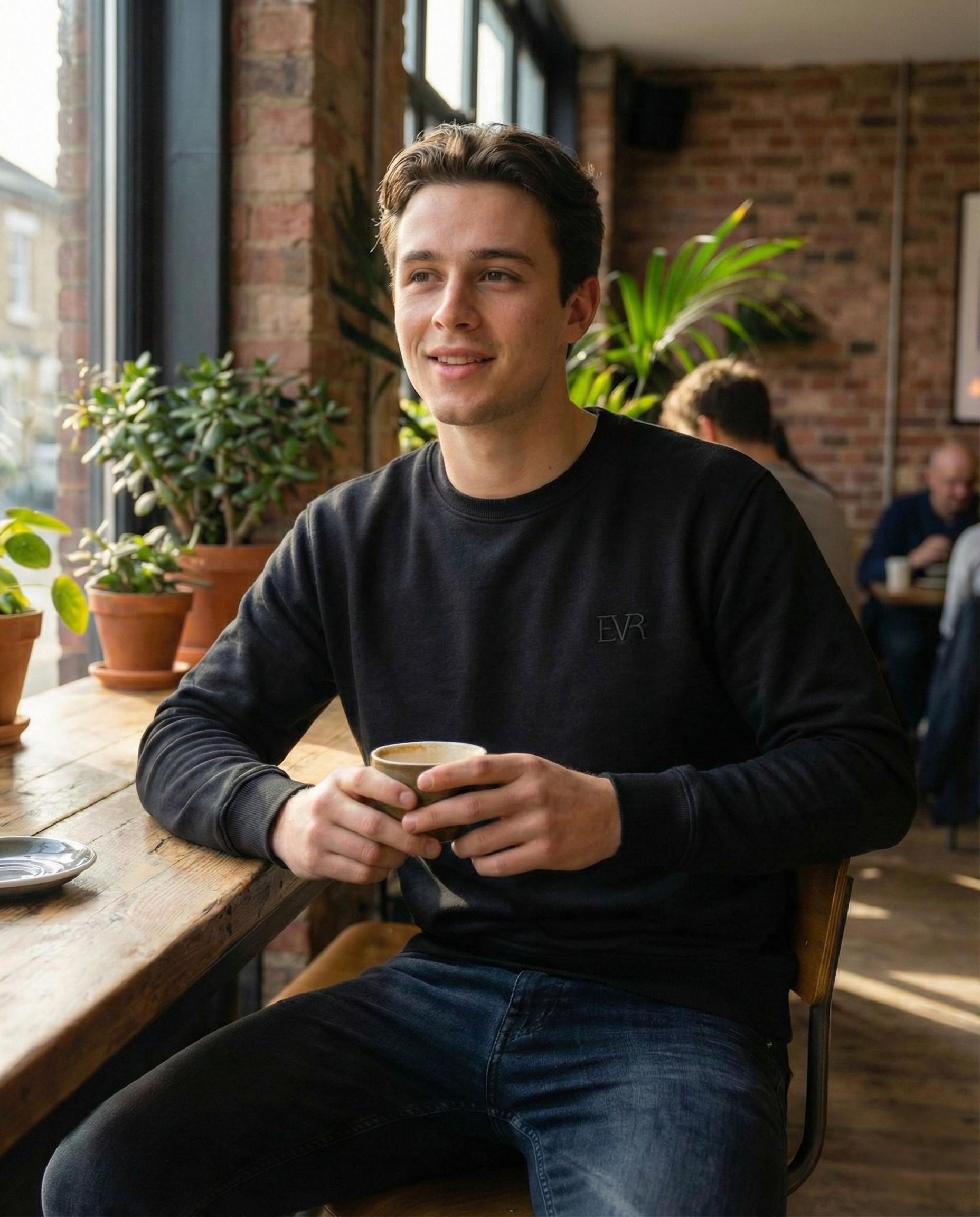 Velvet Sweatshirt Pure Black